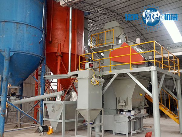 年產(chǎn)10萬(wàn)噸干粉砂漿生產(chǎn)線的組成，年產(chǎn)10萬(wàn)噸干粉砂漿生產(chǎn)線有什么優(yōu)勢(shì)？